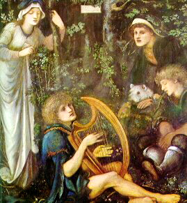 The Madness of Sir Tristam by Edward Burne Jones